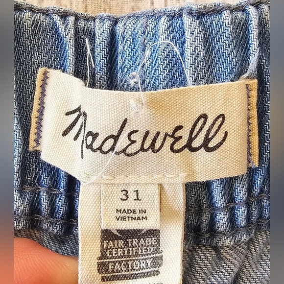Madewell Plus Size 31 Denim Pull-On Utility Shorts In Grandfield Wash Hi-Rise - Picture 7 of 8